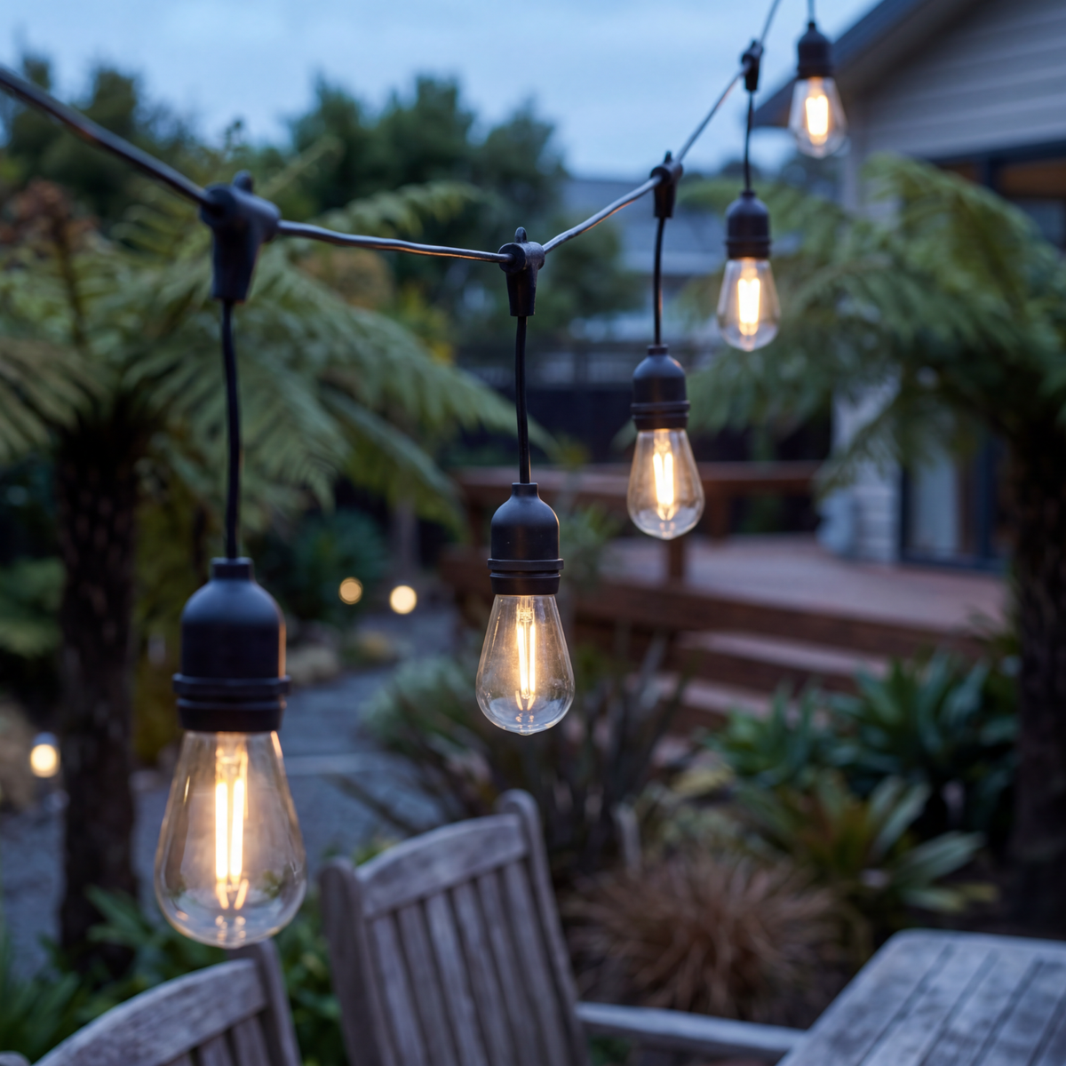Dimmable Festoon Lights 10 Bulbs - 3 Colour Temperature
