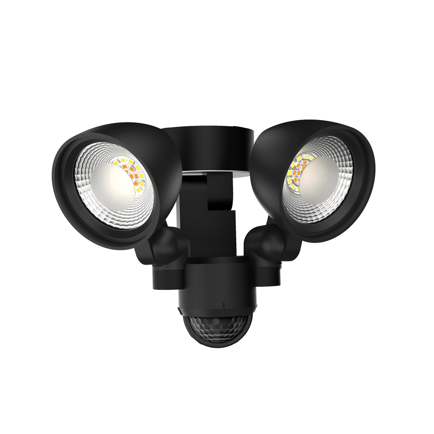 16W Power Adjustable Security Light Twin Lamp CCT Black