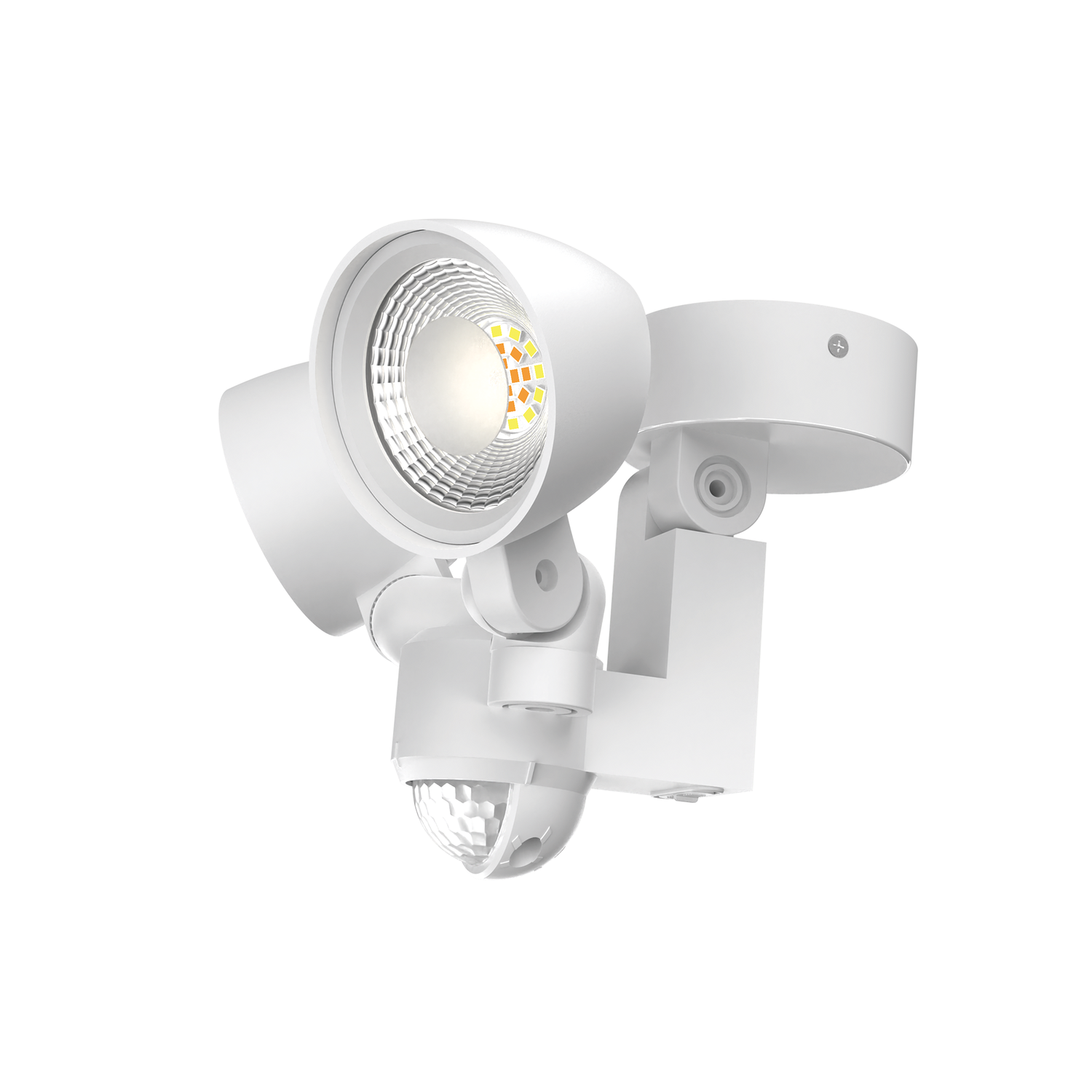 16W Power Adjustable Security Light Twin Lamp CCT White