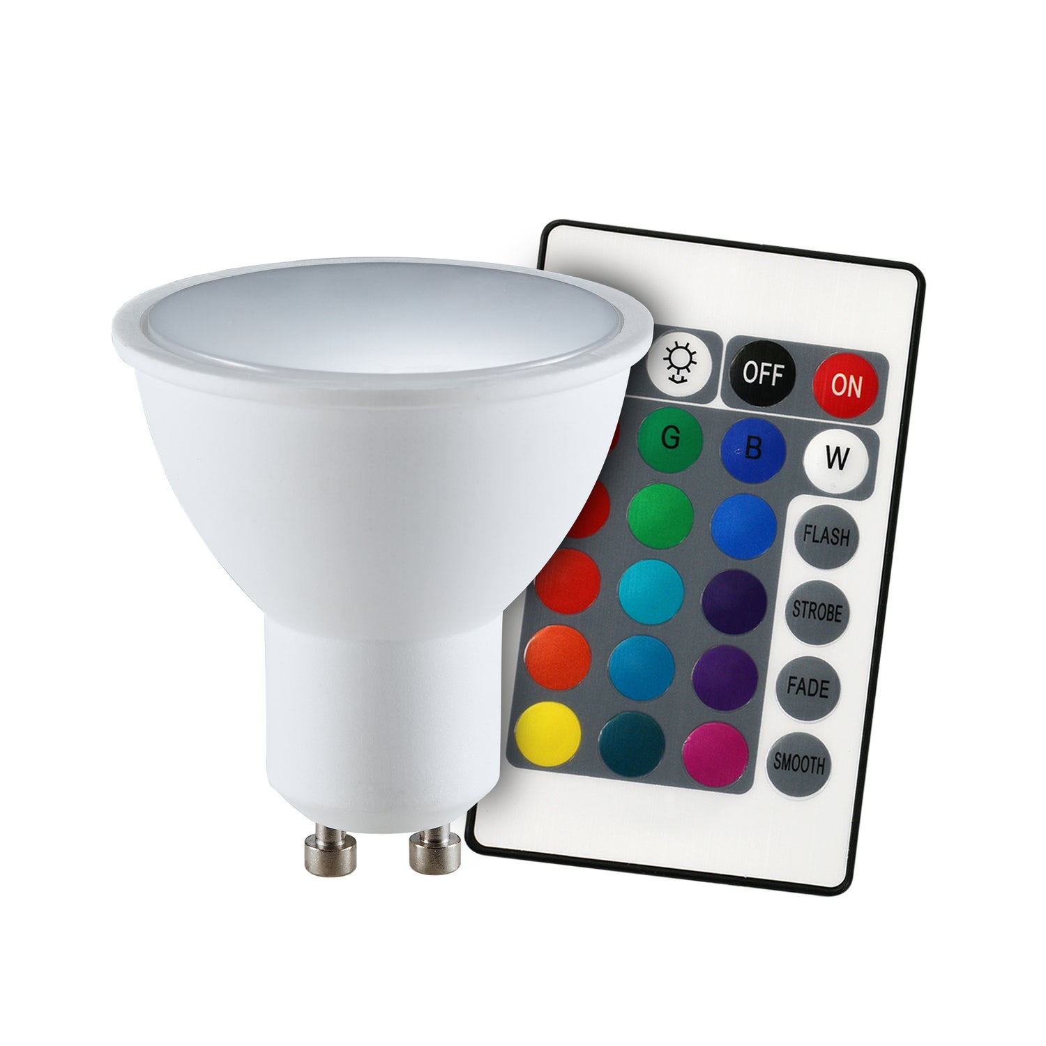 LED GU10 RGB With Remote Control 5W