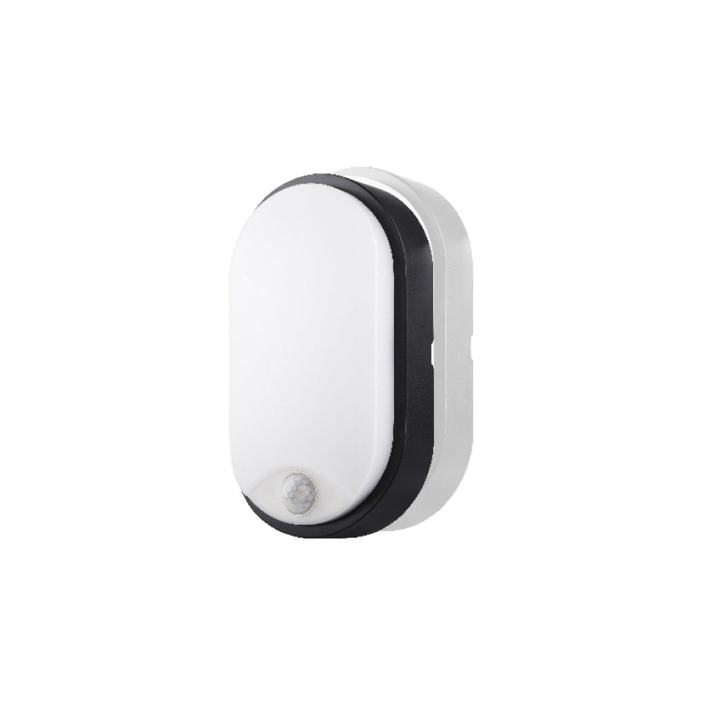 Oval Bulkhead with Black or White Trim and PIR