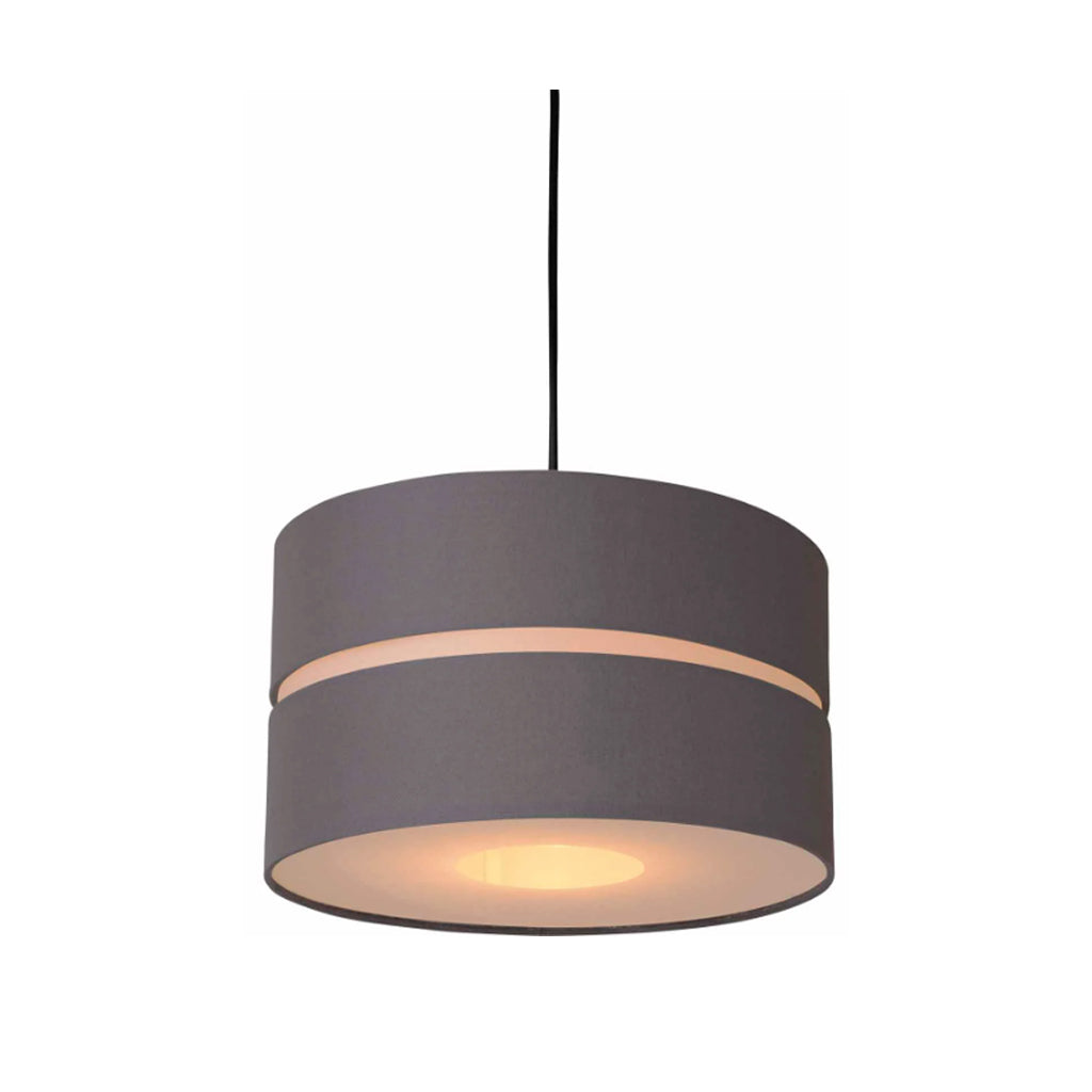 Frea Drum Pendant Shade Grey 30cm