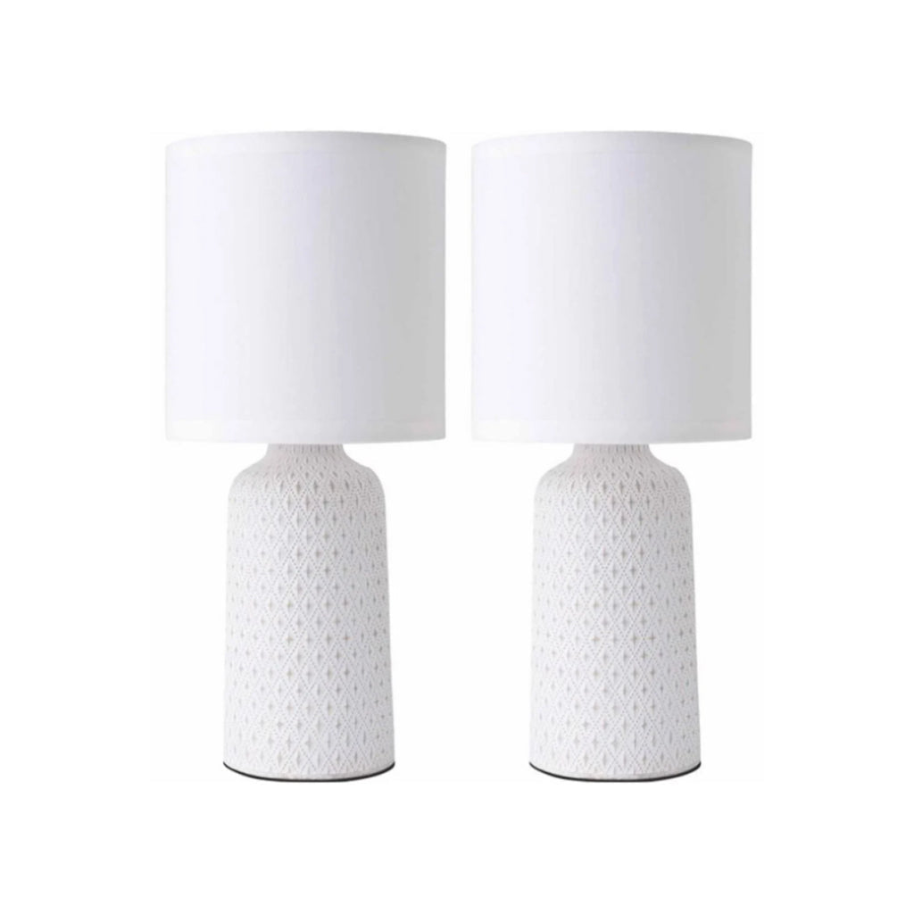 Siena Table Lamp White Twin Pack