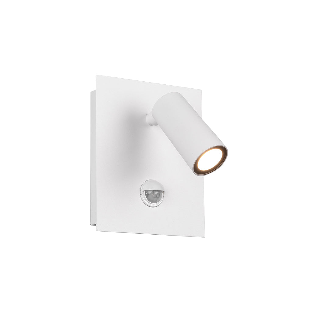 Slim Outdoor Spotlight White with PIR Sensor