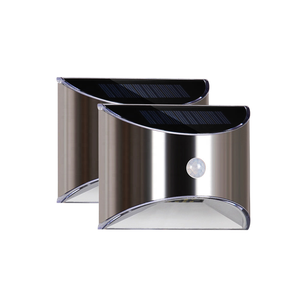 Solar Wall Light with PIR Sensor 2 Pack