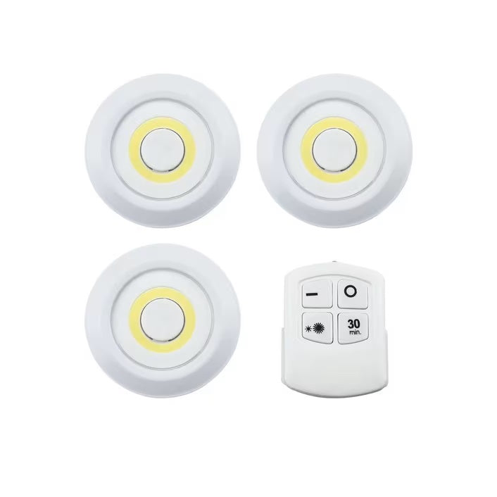 Remote Controlled Puck Light 3 Pack